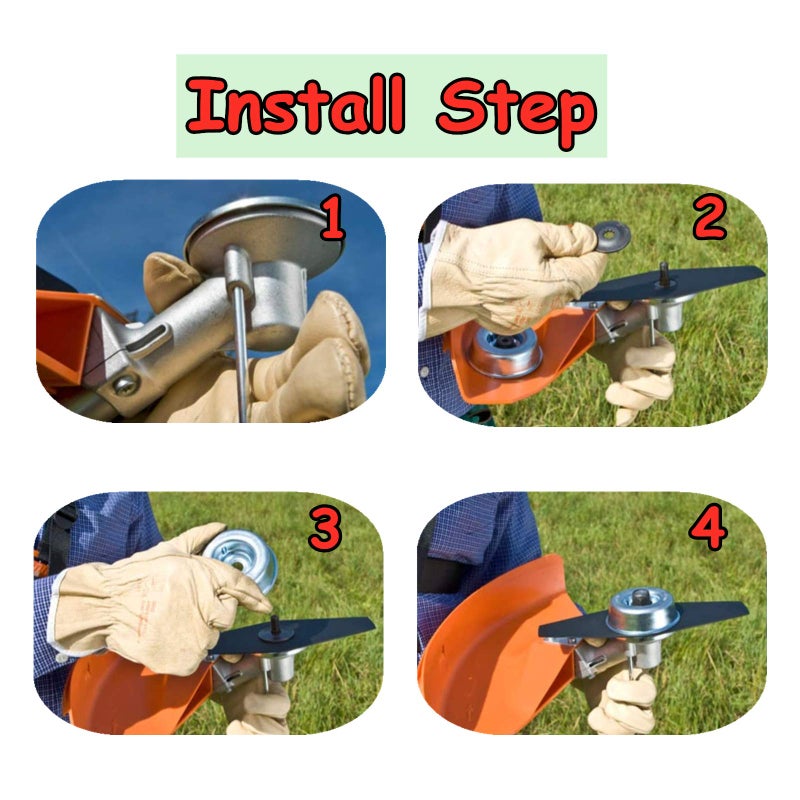 AILEETE Blade Adapter Attachment Maintenance Kit for Stihl FS55 FS55R FS56 FS56RC FS70R FS80 FS85 FS90 FS90R FS94 FS100RX FS110 FS120 FS130 FS130R (Thrust Washer, Rider Plate, Collar Nut, Wrench) - Image 5